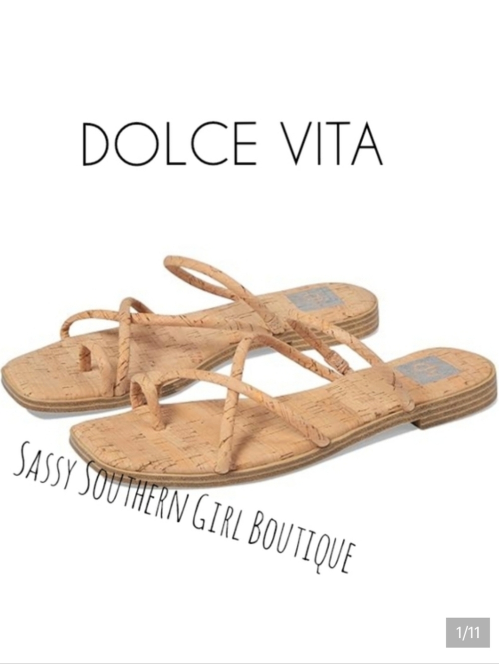 ⭐🆕 DOLCE VITA cork strappy sandals
